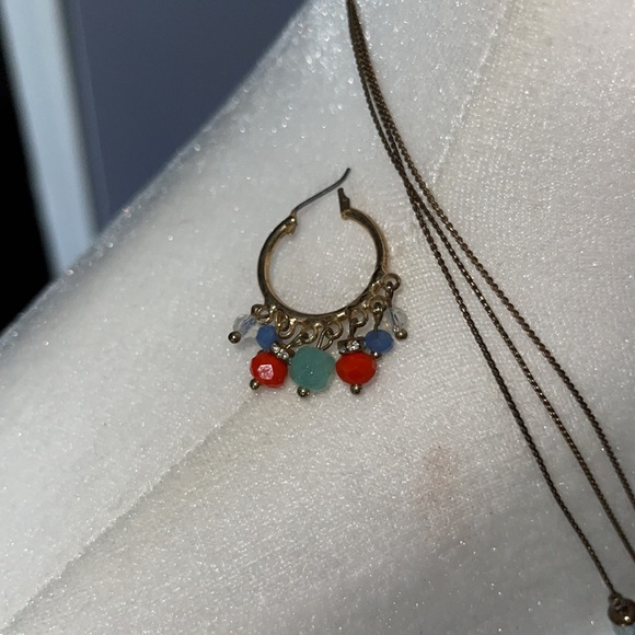 Colorful Multi strand necklace & earrings set - Picture 3 of 7